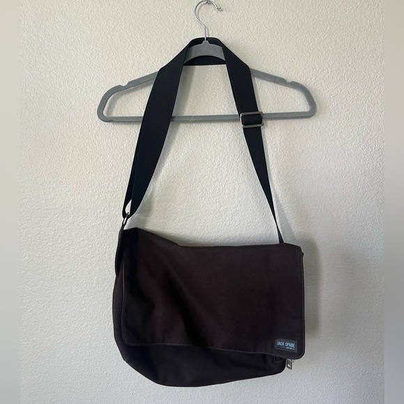 Jack Spade Canvas Single Strap Messenger Bag in Brown Mens One Size - Picture 2 of 16